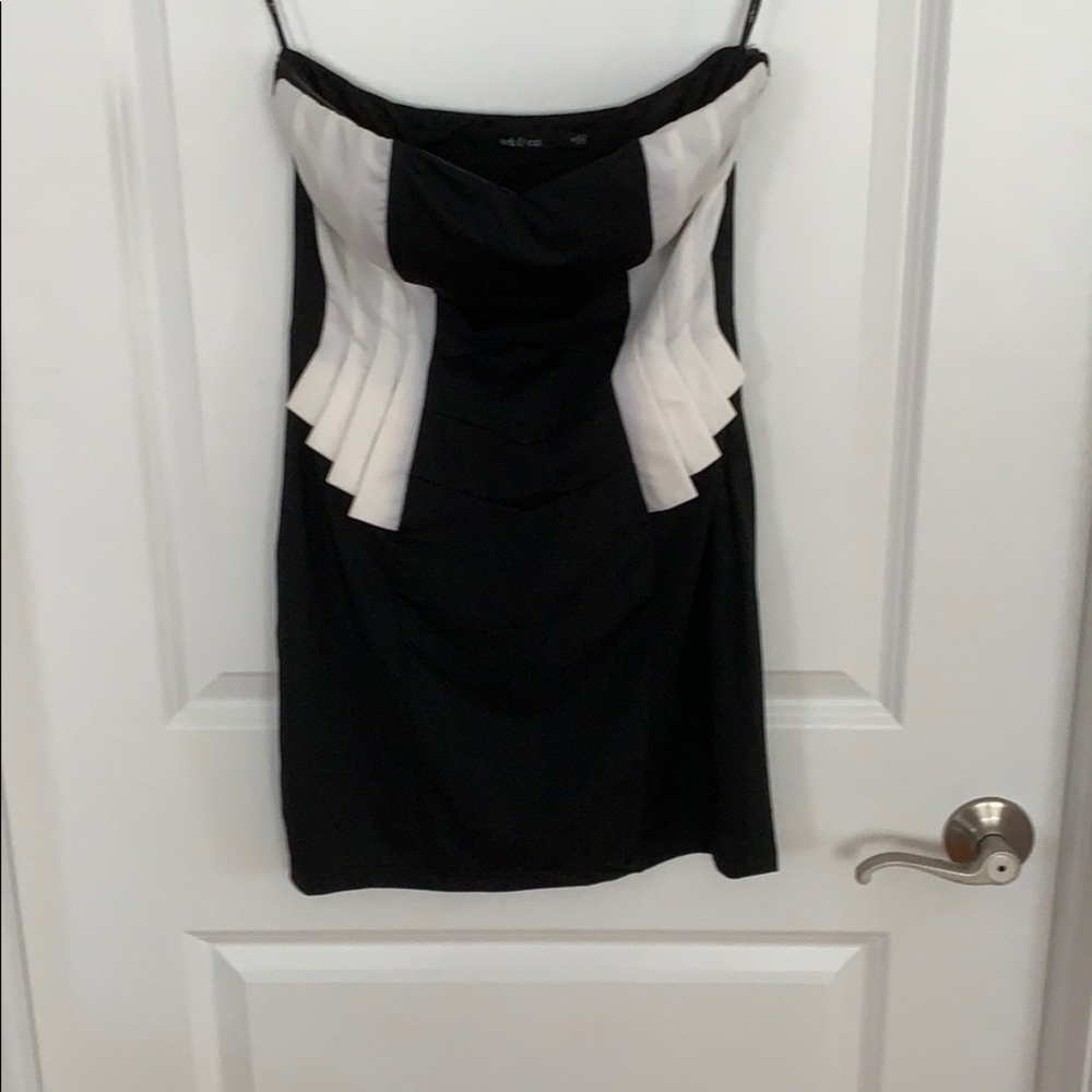 Ark & Co. Black & White Strapless Dress from Nordstrom